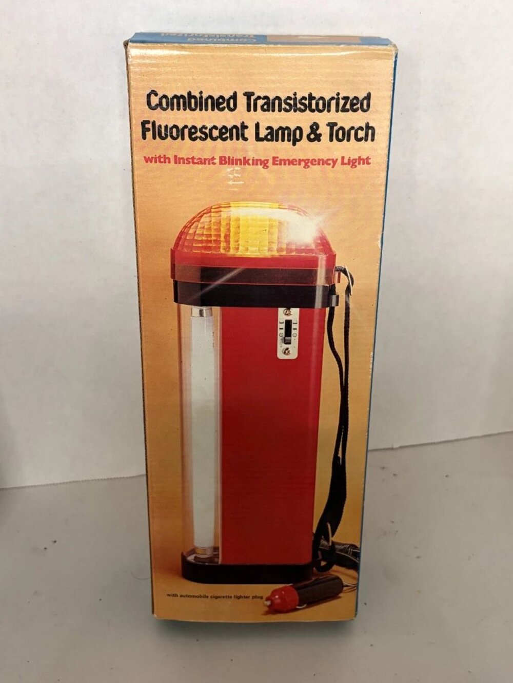 Vintage Blinking Emergency Light Flueorescent, Cigarette Lighter